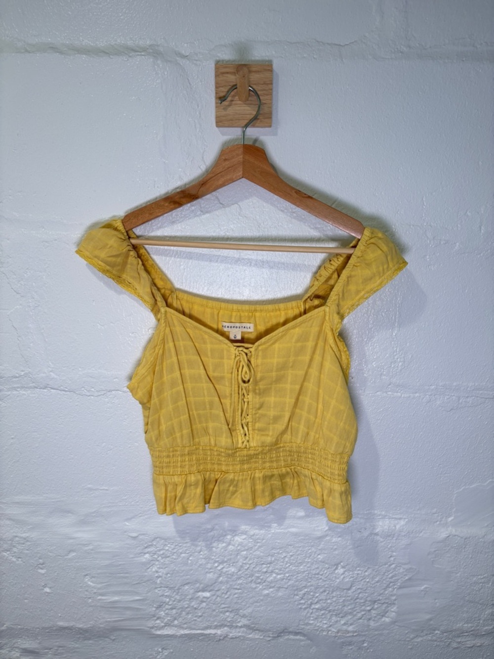 Aeropostale Mustard Yellow Crop Top